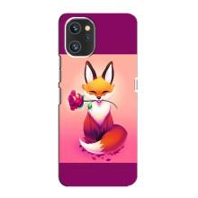 Чехлы с картинкой Лисички для Umidigi A13 Pro (VPrint) (Лисичка с розочкой)