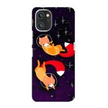 Чехлы с картинкой Лисички для Umidigi A13 Pro (VPrint) (Лисички космонавты)