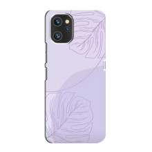 Чехол цветочный дизайн для Umidigi A13 Pro – Монстера фиолетовая