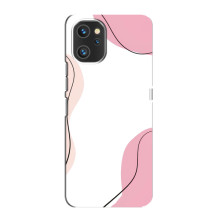 Чехол цветочный дизайн для Umidigi A13 Pro – Розовый фон