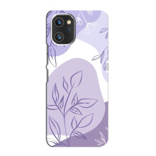 Силконовий чохол з принтом в квітах на Umidigi A13 Pro (Фіолетовий дизайн)