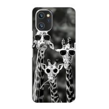 Силиконовый чехол с КАРТИНКАМИ лето для Umidigi A13 Pro (AlphaPrint) (Жирафы в очках)
