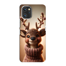 Яскравий чохол для Umidigi A13 Pro з Зимові Оленята – Олень в светрі