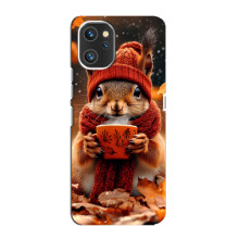 Друкований чохол 'Звірята з кавою' для Umidigi A13 Pro – Білка з кавою