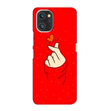 Чохол (Знак сердечка) для Umidigi A13 (Сердечко на червоному)