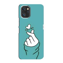 Чохол (Знак сердечка) для Umidigi A13 (Сердечко на бірюзовому)