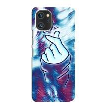 Чохол з принтом для Umidigi A13 (AlphaPrint - Знак сердечка) – Радужне серце