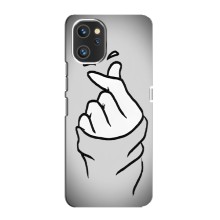 Чехол с принтом для Umidigi A13 (AlphaPrint - Знак сердечка)