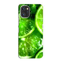 Чохол з зображенням смачної їжі для Umidigi A13 (Яскравий Лайм)