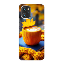 Чехол с уникальным дизайном «Осень с кофе» для Umidigi A13 – Кофе с жёлтым