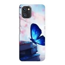 Силіконовий бампер з картинкою звірів для Umidigi A13 (Метелик синій)