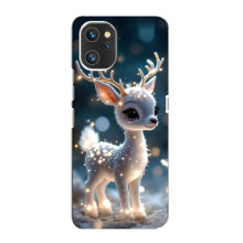 Яркий чехол для Umidigi A13 с Зимними Оленятами – Блистающий оленёнок
