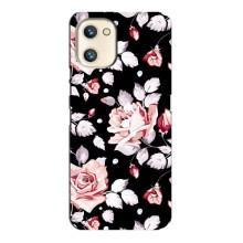 Чохли з квітами для Umidigi A13s (VPrint) (Квіти на чорному)
