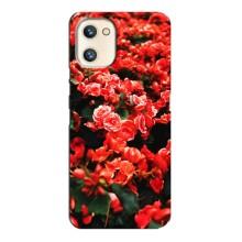 Чохли з квітами для Umidigi A13s (VPrint) (Квіти червоні)