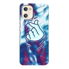 Чехол с принтом для Umidigi A13s (AlphaPrint - Знак сердечка)