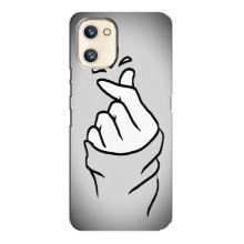 Чехол с принтом для Umidigi A13s (AlphaPrint - Знак сердечка)