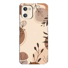 Чохол з квітковим принтом на UMiDiGi A13s – Коричневі квіти
