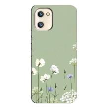 Чохол з квітковим принтом на UMiDiGi A13s – Квіти на зеленому
