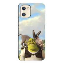 Чехол с мультфильмом Шрек на Umidigi A13s – Шрек и осел