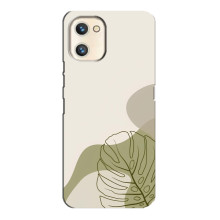 Силконовий чохол з принтом в квітах на Umidigi A13s (Монстера зелена)