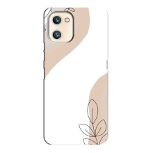 Силконовий чохол з принтом в квітах на Umidigi A13s (Нюдовий дизайн)