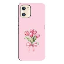 Чехол с розовым рисунком для Umidigi A13s – Букет цветов