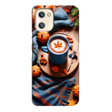 Чохол з унікальним дизайном 'Осінь з кавою' для Umidigi A13s – Кава і гарбузики