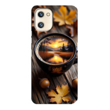 Чохол з унікальним дизайном 'Осінь з кавою' для Umidigi A13s – Темна кава