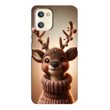 Яскравий чохол для Umidigi A13s з Зимові Оленята – Олень в светрі