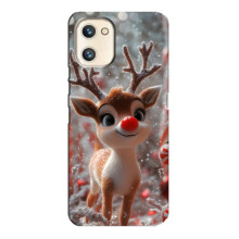 Яркий чехол для Umidigi A13s с Зимними Оленятами