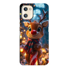 Яскравий чохол для Umidigi A13s з Зимові Оленята – Олень з шарфом