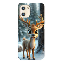 Яскравий чохол для Umidigi A13s з Зимові Оленята – Оленятко в лісі