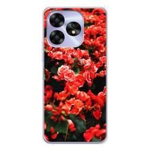 Чехлы с Цветами для UMIDIGI A15 (VPrint) (Цветы красные)