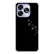 Чехол с картинками на черном фоне для UMIDIGI A15 – Ноты