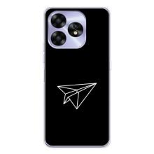 Чехол с картинками на черном фоне для UMIDIGI A15 – Самолетик
