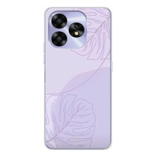 Чехол цветочный дизайн для UMIDIGI A15 – Монстера фиолетовая