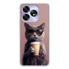 Чехол с принтом стильные животные для УмиДиЖи Эй15 – Кот с кофе