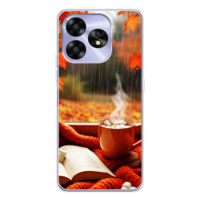Чохол з унікальним дизайном 'Осінь з кавою' для UMIDIGI A15 – Кава і дощ