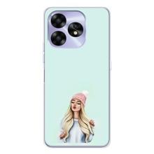 Силіконовый Чохол на UMIDIGI A15 з картинкой Модных девушек (В шапці)