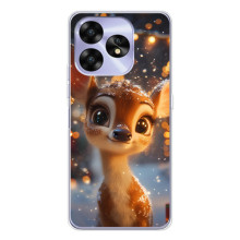 Яркий чехол для UMIDIGI A15 с Зимними Оленятами – Оленёнок среди гирлянд