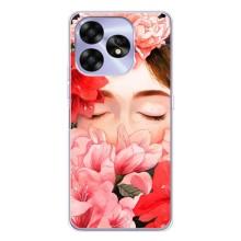 Чехлы (ART) Цветы на UMIDIGI A15C (VPrint) (Глаза в цветах)