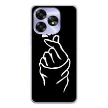 Чехлы (Знак сердечка) на UMIDIGI A15C – Сердце на черном