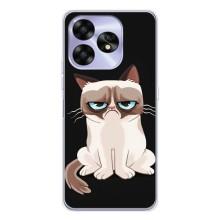 Чехол с принтом для UMIDIGI A15C (AlphaPrint) Модные коты (Грустный кот)