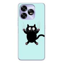 Чехол с принтом для UMIDIGI A15C (AlphaPrint) Модные коты (Падающий кот)
