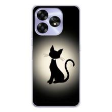 Чехол с принтом для UMIDIGI A15C (AlphaPrint) Модные коты (Силуэт котика)