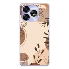 Чехол с цветочным принтом на Умидижи А15Ц – Коричневые цветы