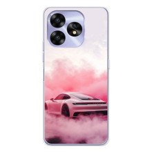 Чехол с авто Порше для UMIDIGI A15C – Розовый Порше