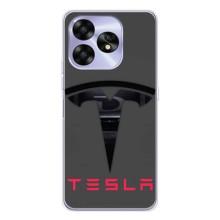 Силиконовый бампер с картинкой машины на UMIDIGI A15C – Logo TESLA
