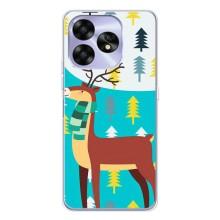 Силіконовий бампер з картинкою звірів для UMIDIGI A15C (Олень із шарфом)