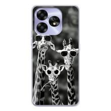 Силіконовий чохол з КАРТИНКАМИ літо для UMIDIGI A15C (AlphaPrint) (Жирафи в окулярах)
